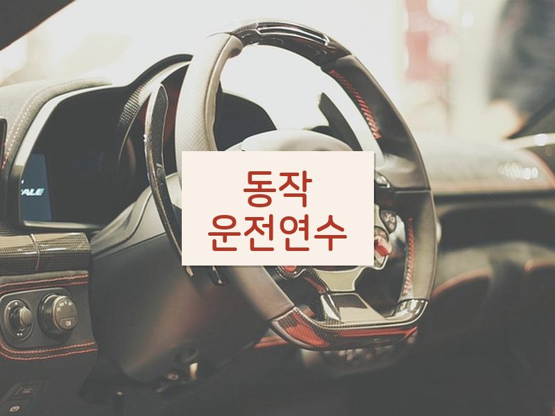 동작운전연수 후기