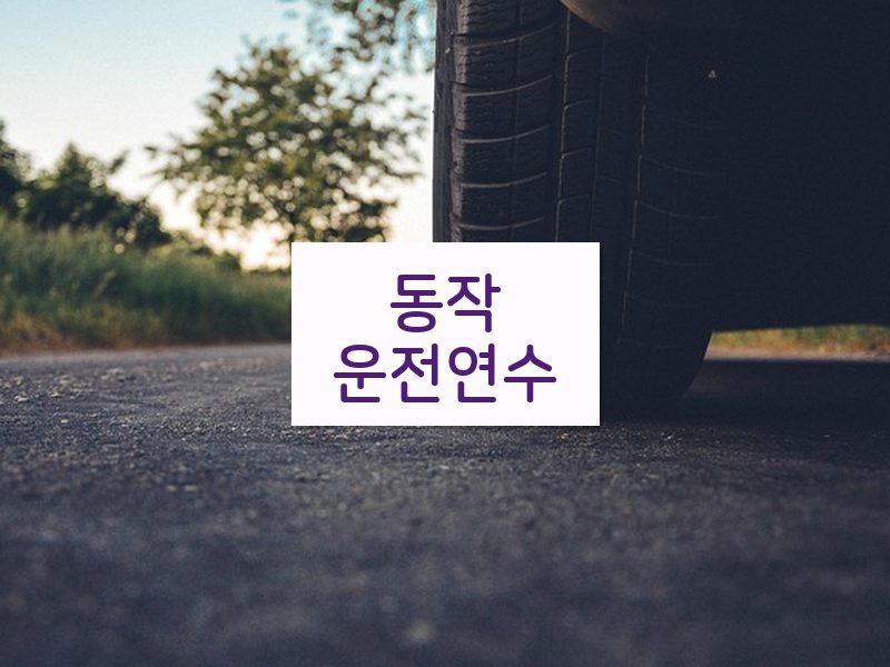 동작운전연수 후기
