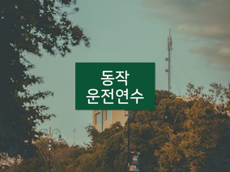 동작운전연수 후기