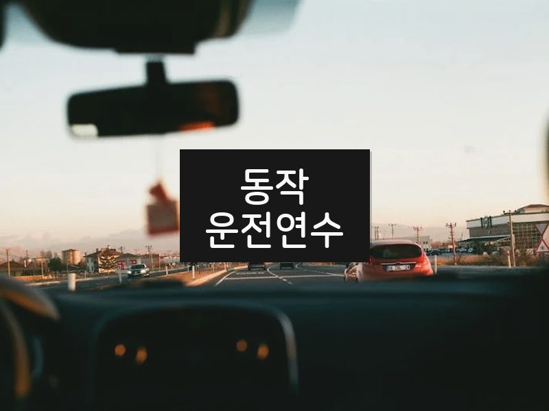 동작운전연수 후기
